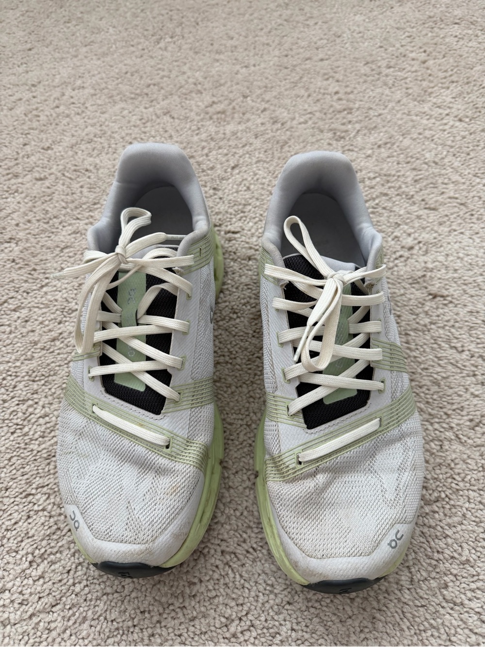 On Running Women's Light Green & White Running Shoes